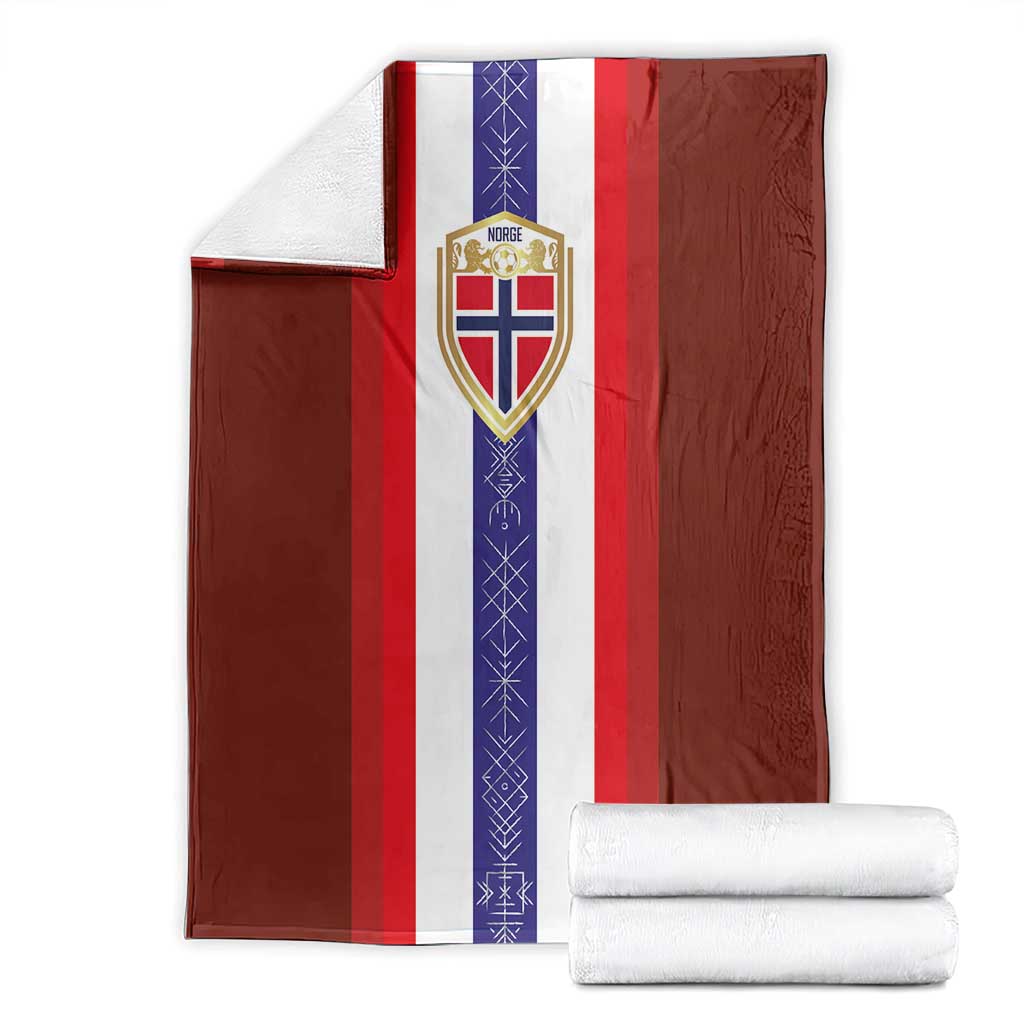 Norway Football Blanket Norwegian Stripes-Viking Style - Wonder Print Shop