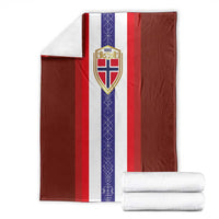 Norway Football Blanket Norwegian Stripes-Viking Style - Wonder Print Shop