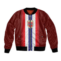 Custom Norway Football Bomber Jacket Norwegian Stripes-Viking Style - Wonder Print Shop