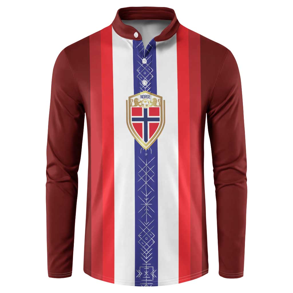 Custom Norway Football Button Sweatshirt Norwegian Stripes-Viking Style - Wonder Print Shop