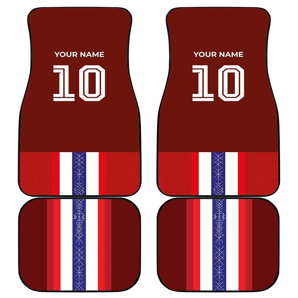 Norway Football Car Mats Norwegian Stripes-Viking Style - Wonder Print Shop