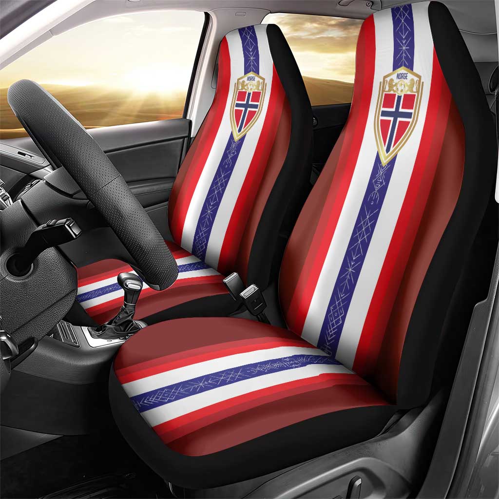 Norway Football Car Seat Cover Norwegian Stripes-Viking Style - Wonder Print Shop