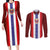 Custom Norway Football Couples Matching Long Sleeve Bodycon Dress and Long Sleeve Button Shirt Norwegian Stripes-Viking Style - Wonder Print Shop