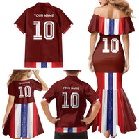 Custom Norway Football Family Matching Mermaid Dress and Hawaiian Shirt Norwegian Stripes-Viking Style - Wonder Print Shop