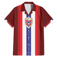 Custom Norway Football Family Matching Mermaid Dress and Hawaiian Shirt Norwegian Stripes-Viking Style - Wonder Print Shop