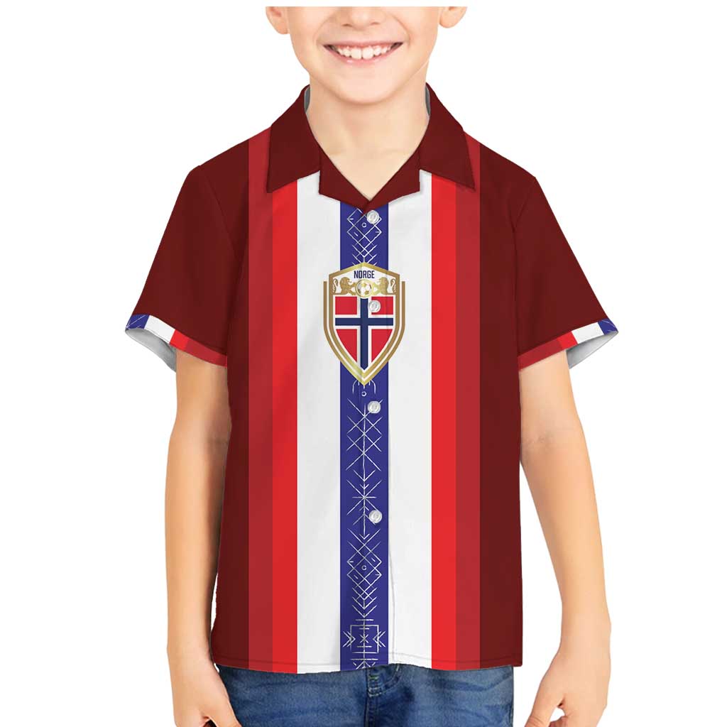 Custom Norway Football Family Matching Mermaid Dress and Hawaiian Shirt Norwegian Stripes-Viking Style - Wonder Print Shop