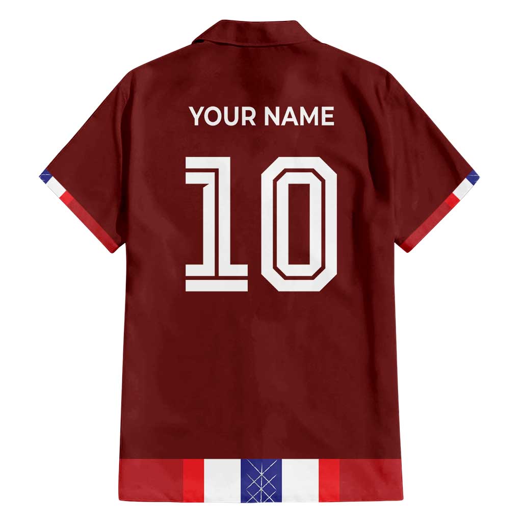 Custom Norway Football Family Matching Summer Maxi Dress and Hawaiian Shirt Norwegian Stripes-Viking Style - Wonder Print Shop