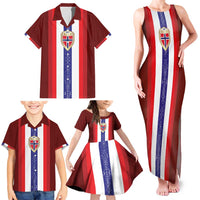 Custom Norway Football Family Matching Tank Maxi Dress and Hawaiian Shirt Norwegian Stripes-Viking Style - Wonder Print Shop