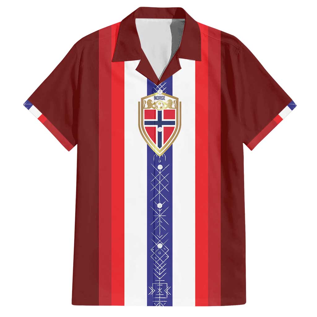 Custom Norway Football Hawaiian Shirt Norwegian Stripes-Viking Style - Wonder Print Shop