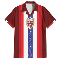 Custom Norway Football Hawaiian Shirt Norwegian Stripes-Viking Style - Wonder Print Shop