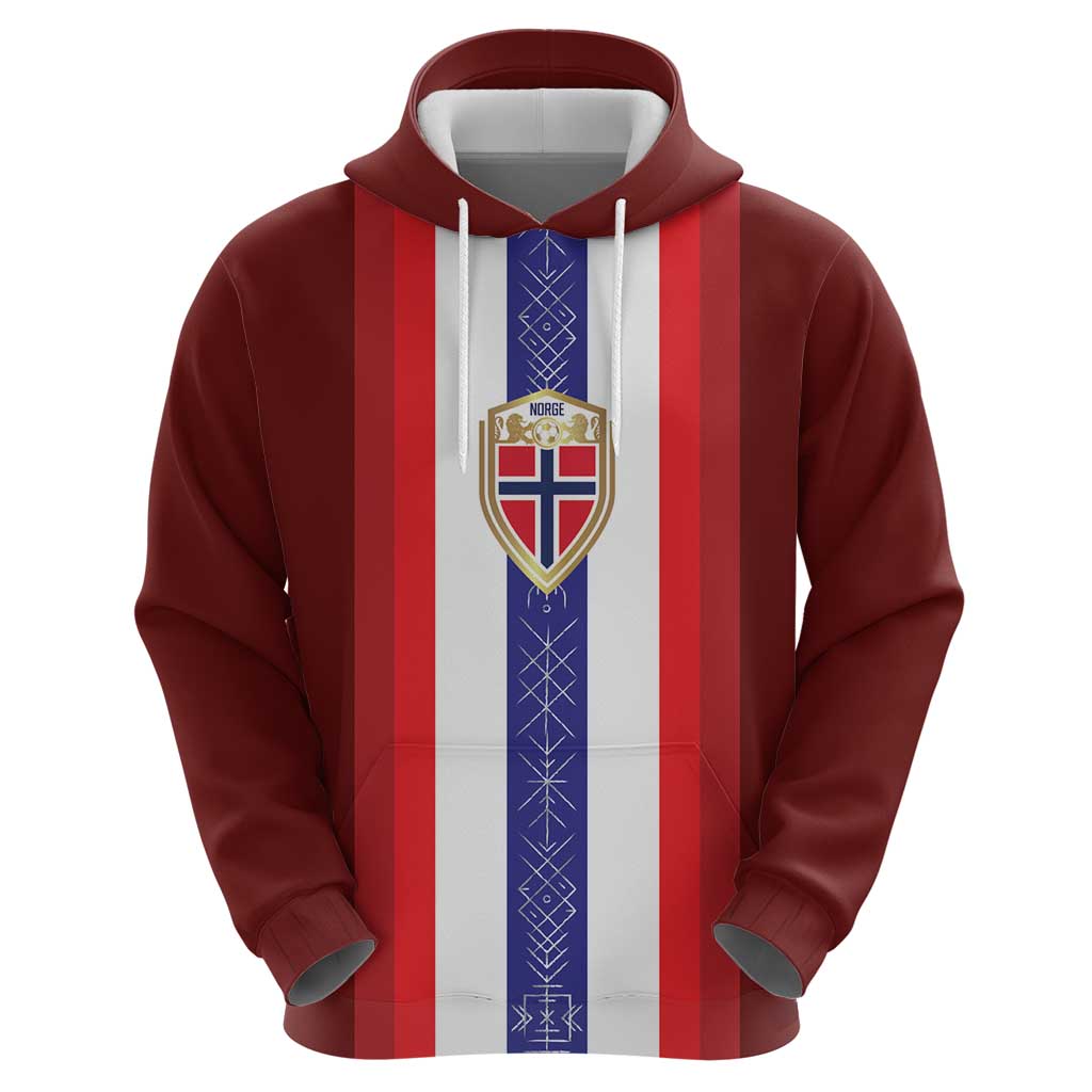 Custom Norway Football Hoodie Norwegian Stripes-Viking Style - Wonder Print Shop