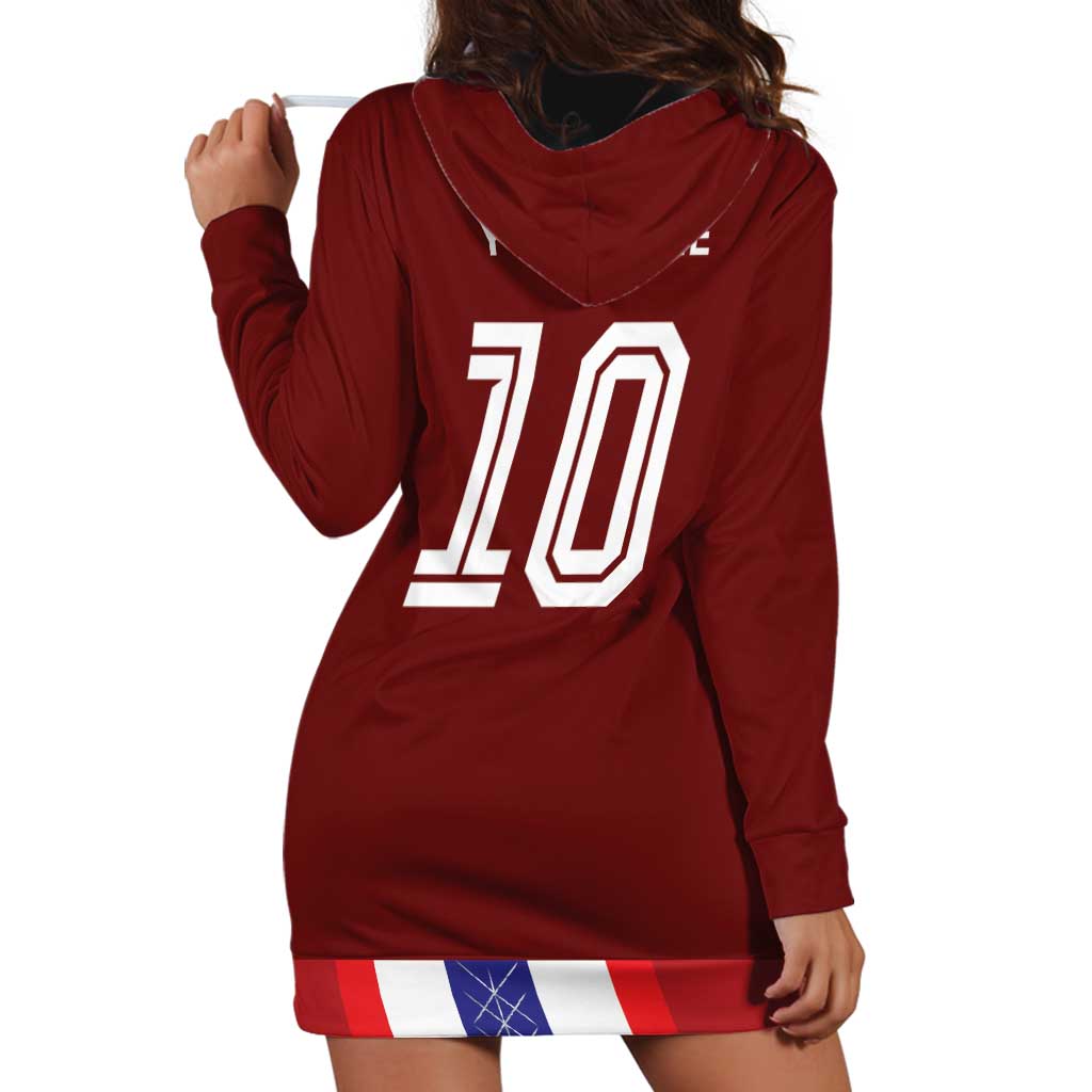 Custom Norway Football Hoodie Dress Norwegian Stripes-Viking Style - Wonder Print Shop