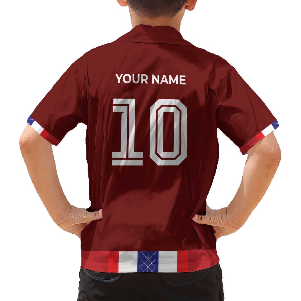 Custom Norway Football Kid Hawaiian Shirt Norwegian Stripes-Viking Style - Wonder Print Shop