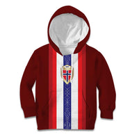 Custom Norway Football Kid Hoodie Norwegian Stripes-Viking Style - Wonder Print Shop