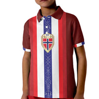 Custom Norway Football Kid Polo Shirt Norwegian Stripes-Viking Style - Wonder Print Shop