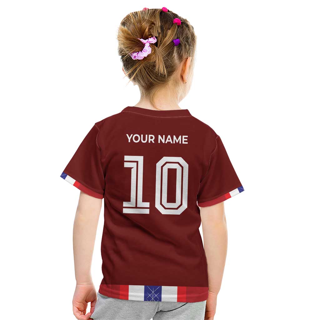Custom Norway Football Kid T Shirt Norwegian Stripes-Viking Style - Wonder Print Shop