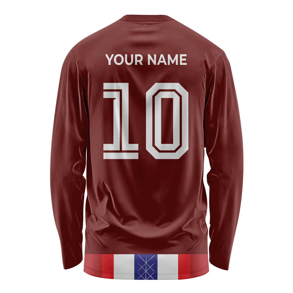 Custom Norway Football Long Sleeve Shirt Norwegian Stripes-Viking Style - Wonder Print Shop