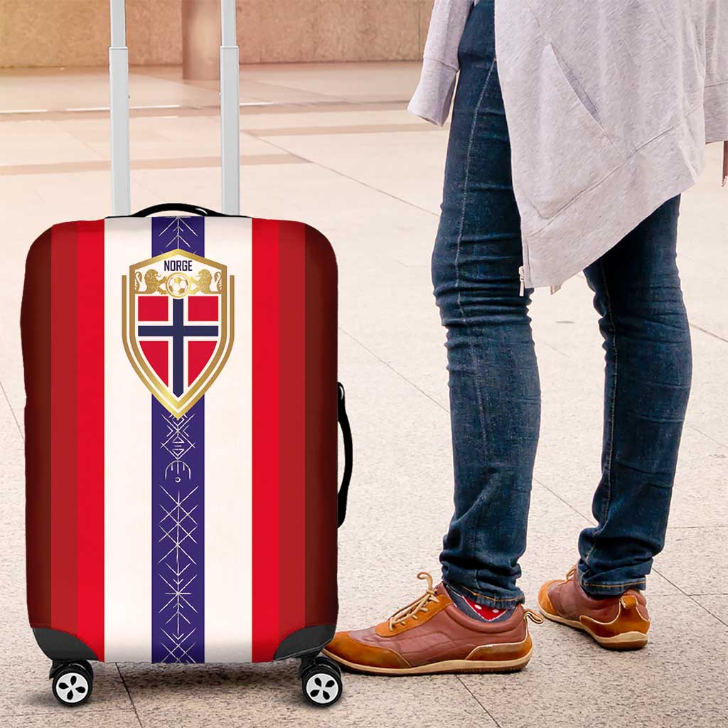 Norway Football Luggage Cover Norwegian Stripes-Viking Style - Wonder Print Shop