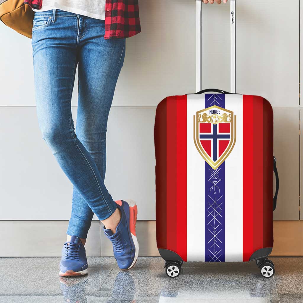 Norway Football Luggage Cover Norwegian Stripes-Viking Style - Wonder Print Shop