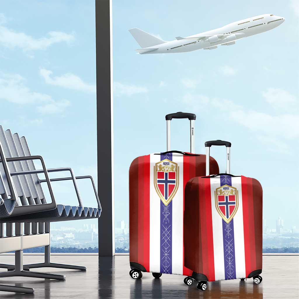 Norway Football Luggage Cover Norwegian Stripes-Viking Style - Wonder Print Shop