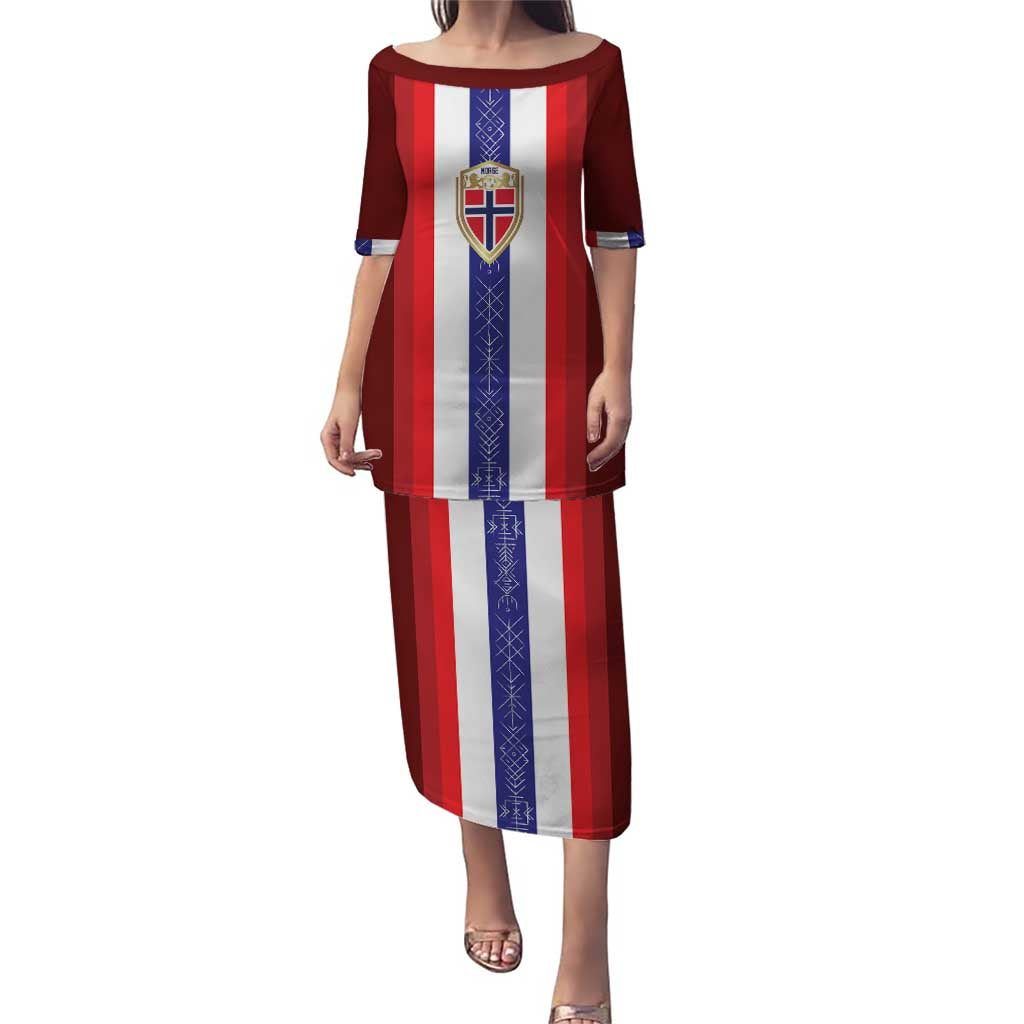 Custom Norway Football Puletasi Norwegian Stripes-Viking Style - Wonder Print Shop