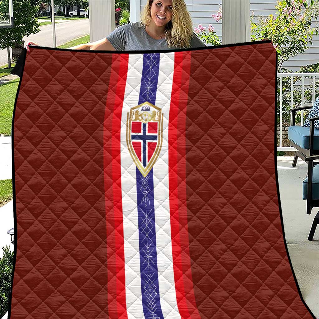 Norway Football Quilt Norwegian Stripes-Viking Style - Wonder Print Shop