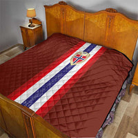 Norway Football Quilt Norwegian Stripes-Viking Style - Wonder Print Shop