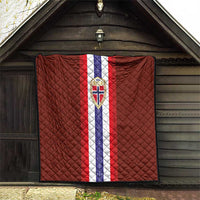 Norway Football Quilt Norwegian Stripes-Viking Style - Wonder Print Shop