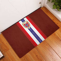 Norway Football Rubber Doormat Norwegian Stripes-Viking Style - Wonder Print Shop