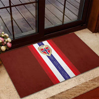 Norway Football Rubber Doormat Norwegian Stripes-Viking Style - Wonder Print Shop