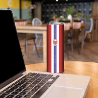 Custom Norway Football Skinny Tumbler Norwegian Stripes-Viking Style - Wonder Print Shop