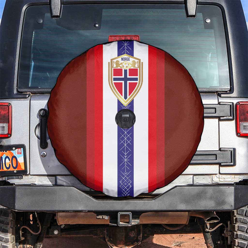 Norway Football Spare Tire Cover Norwegian Stripes-Viking Style - Wonder Print Shop