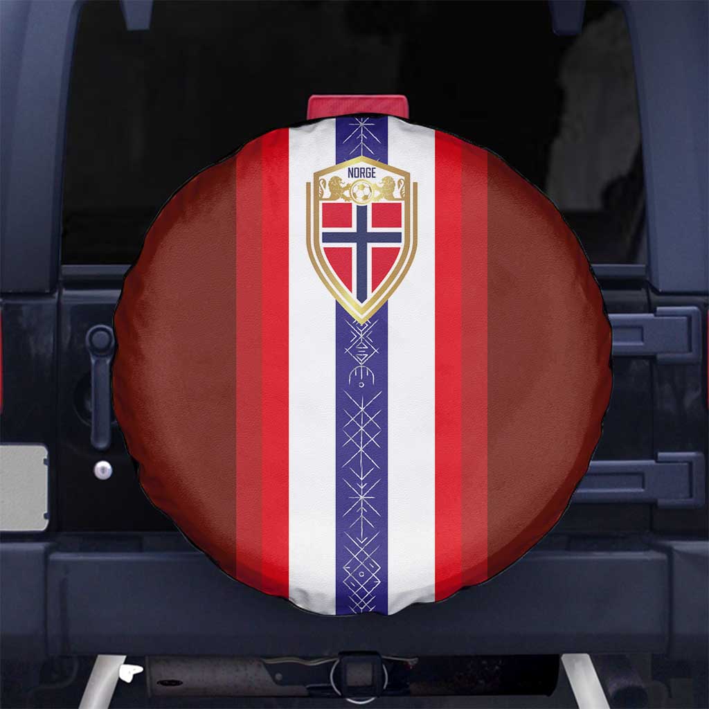 Norway Football Spare Tire Cover Norwegian Stripes-Viking Style - Wonder Print Shop