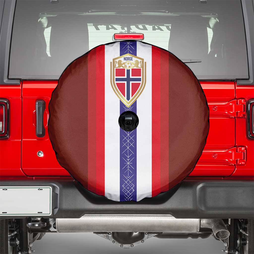 Norway Football Spare Tire Cover Norwegian Stripes-Viking Style - Wonder Print Shop
