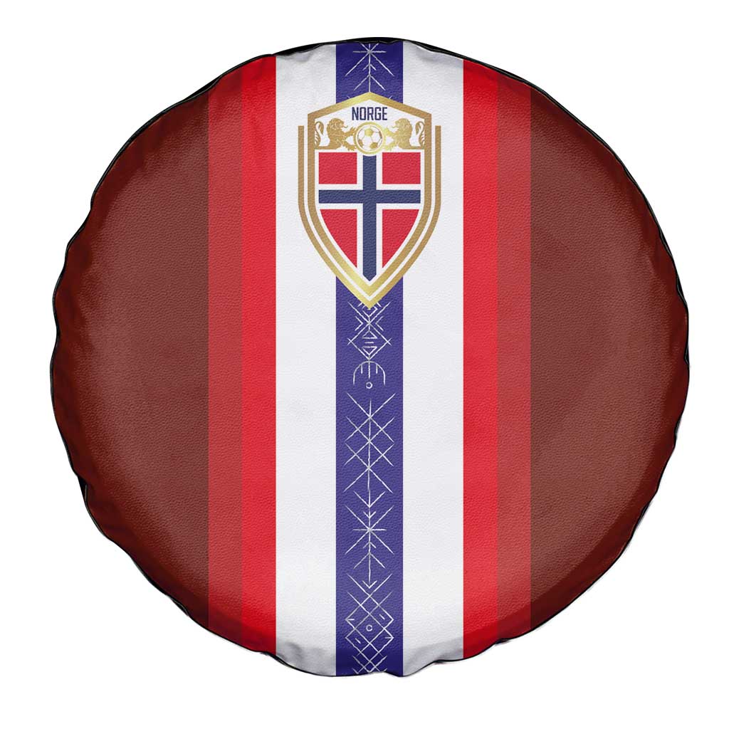Norway Football Spare Tire Cover Norwegian Stripes-Viking Style - Wonder Print Shop
