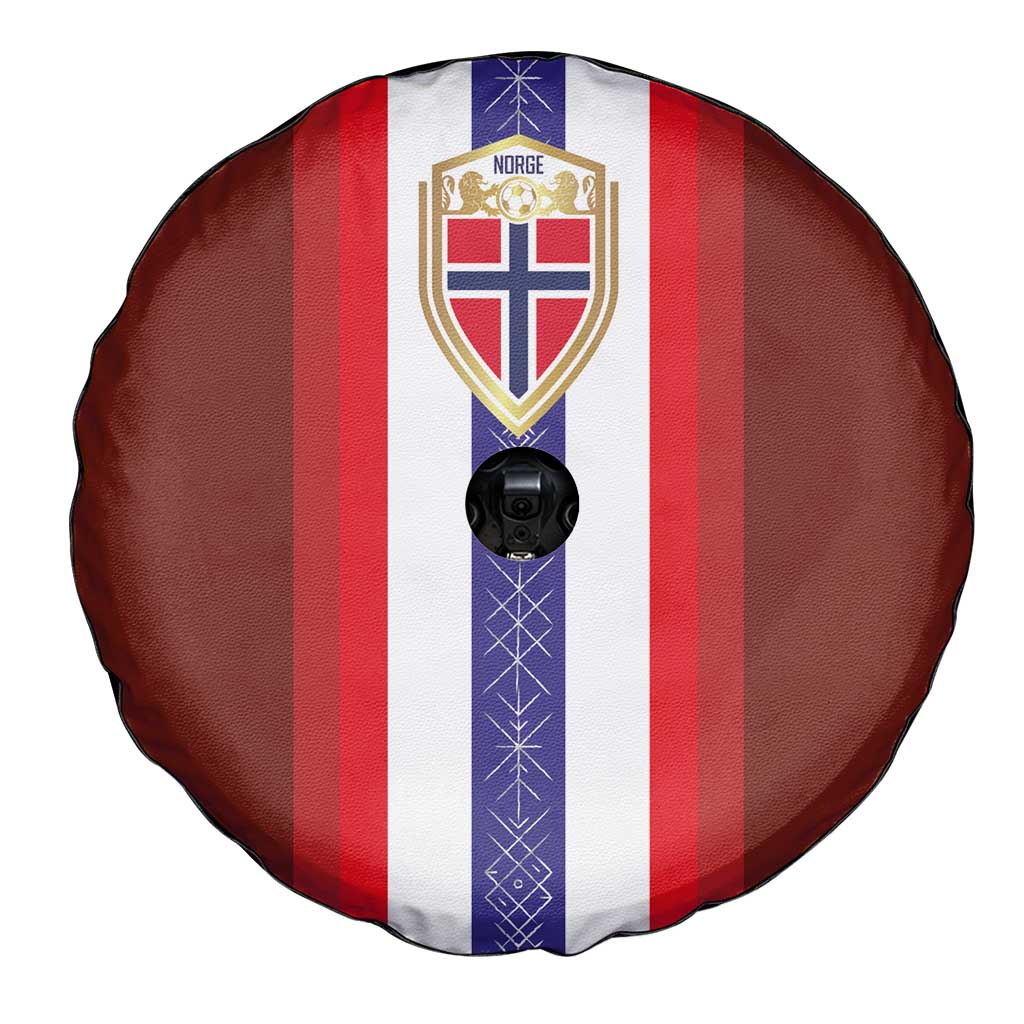 Norway Football Spare Tire Cover Norwegian Stripes-Viking Style - Wonder Print Shop