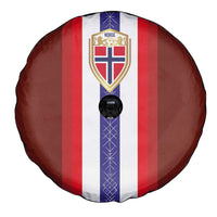 Norway Football Spare Tire Cover Norwegian Stripes-Viking Style - Wonder Print Shop