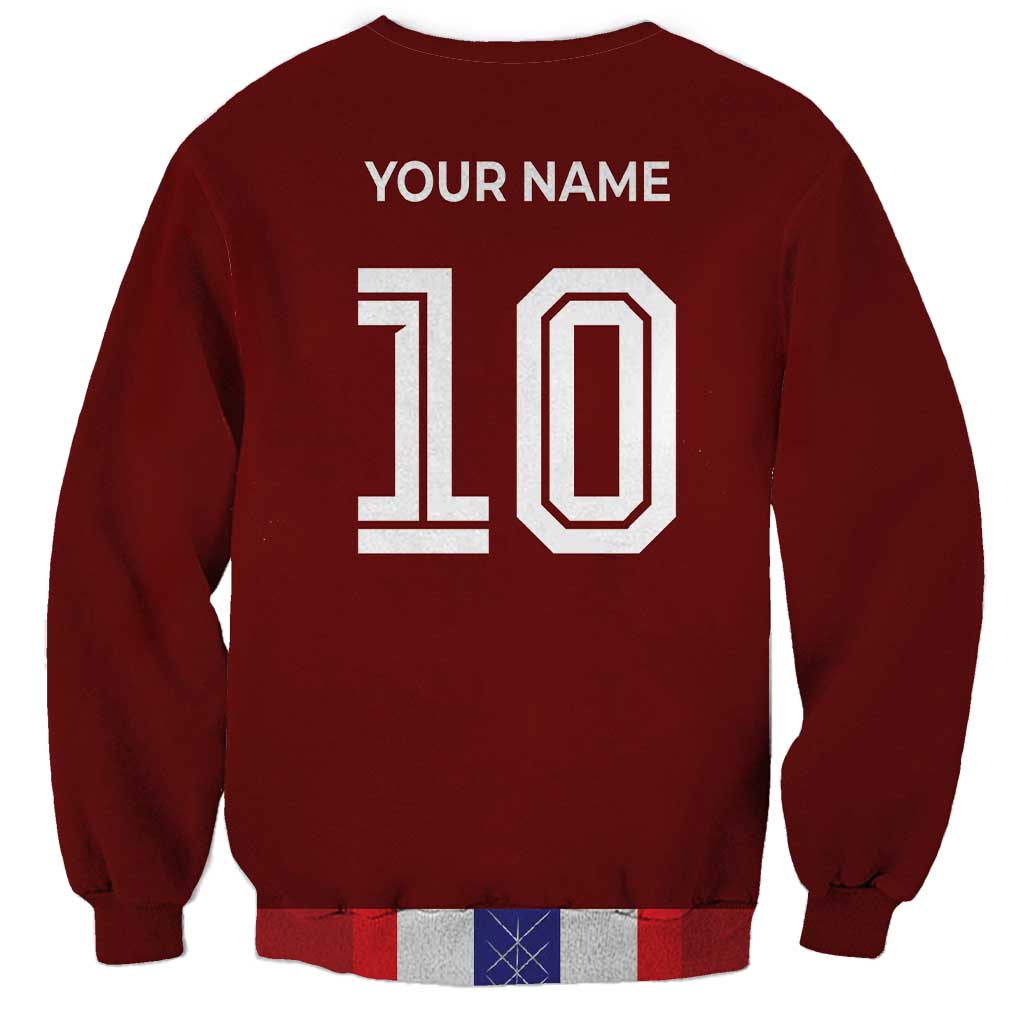 Custom Norway Football Sweatshirt Norwegian Stripes-Viking Style - Wonder Print Shop
