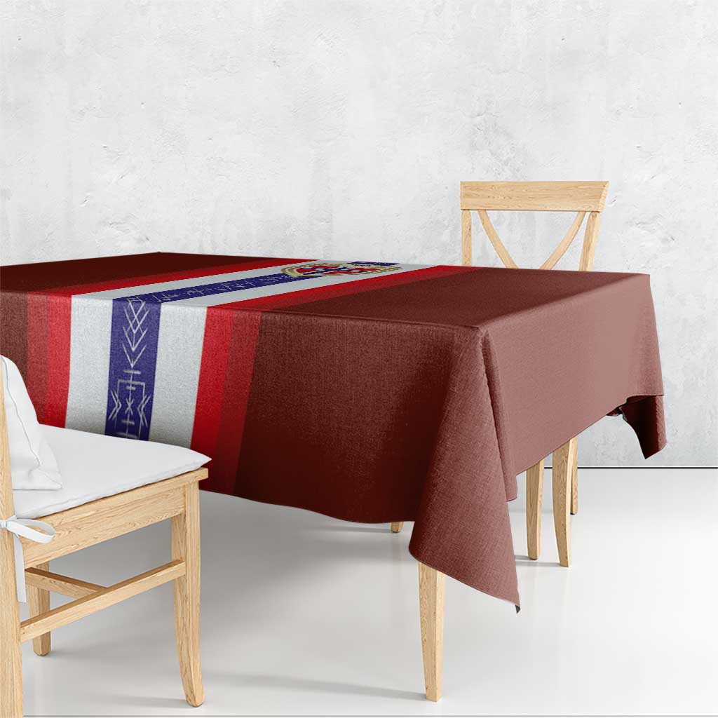 Norway Football Tablecloth Norwegian Stripes-Viking Style - Wonder Print Shop