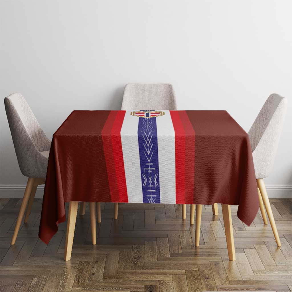 Norway Football Tablecloth Norwegian Stripes-Viking Style - Wonder Print Shop