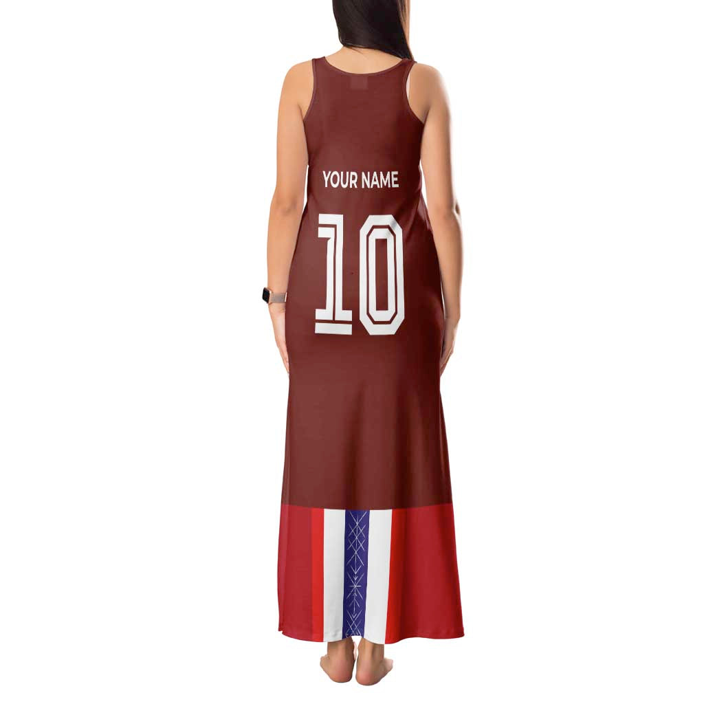 Custom Norway Football Tank Maxi Dress Norwegian Stripes-Viking Style - Wonder Print Shop