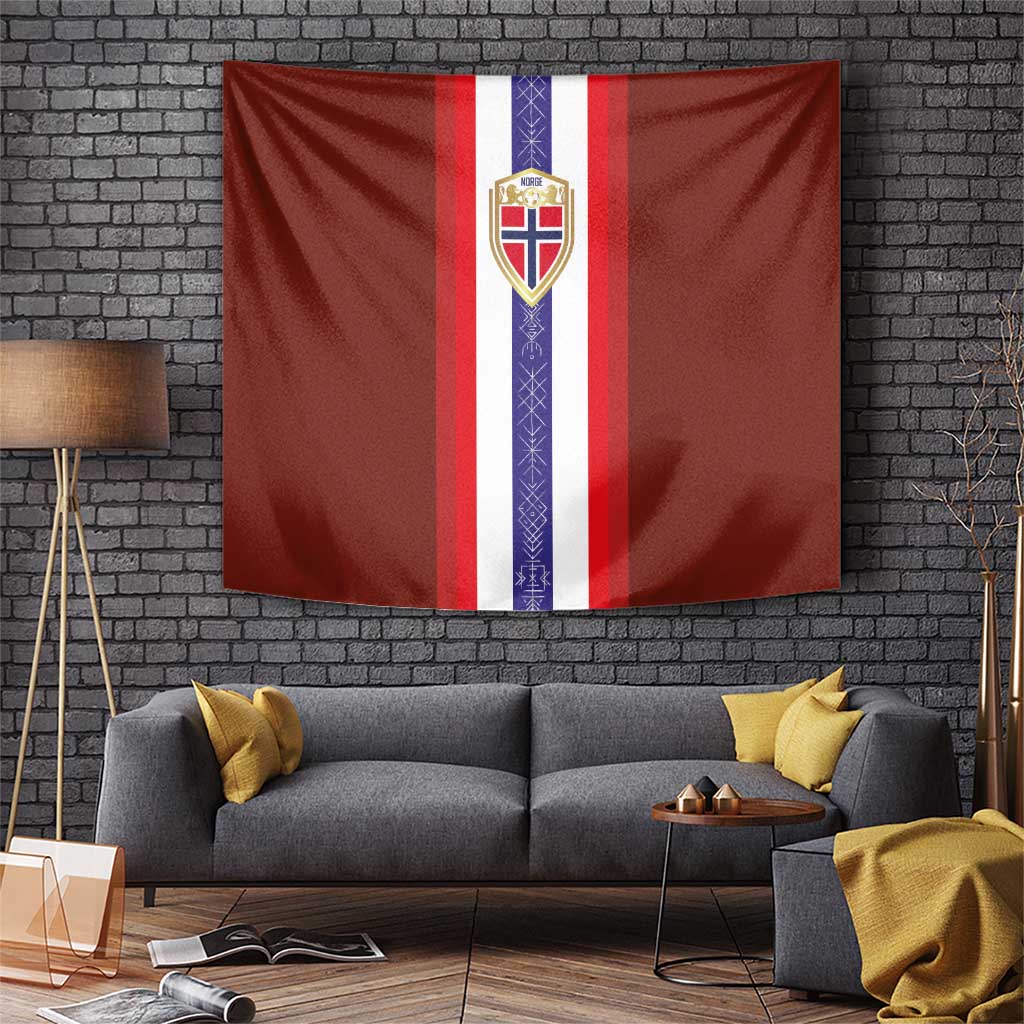 Norway Football Tapestry Norwegian Stripes-Viking Style - Wonder Print Shop
