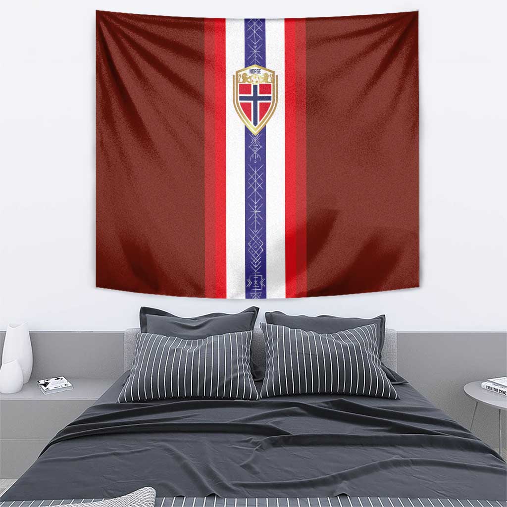 Norway Football Tapestry Norwegian Stripes-Viking Style - Wonder Print Shop