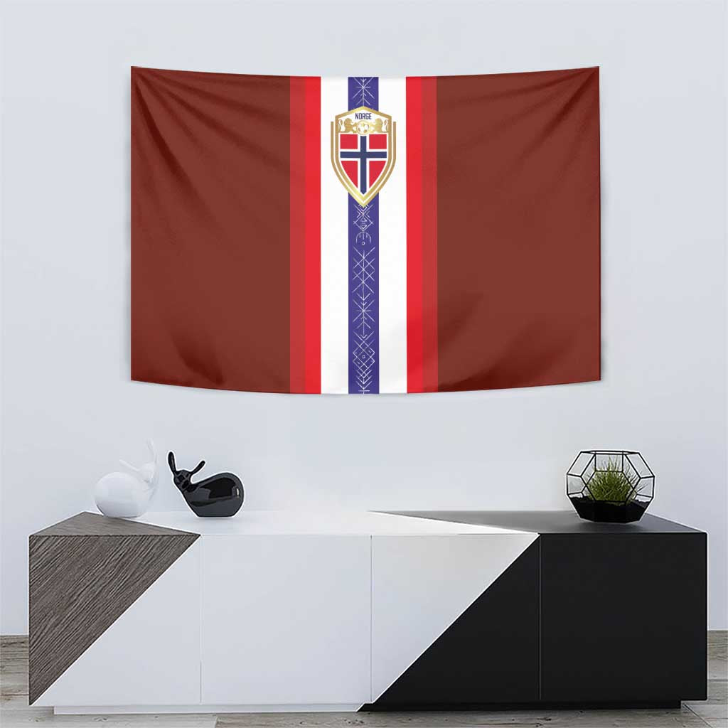 Norway Football Tapestry Norwegian Stripes-Viking Style - Wonder Print Shop