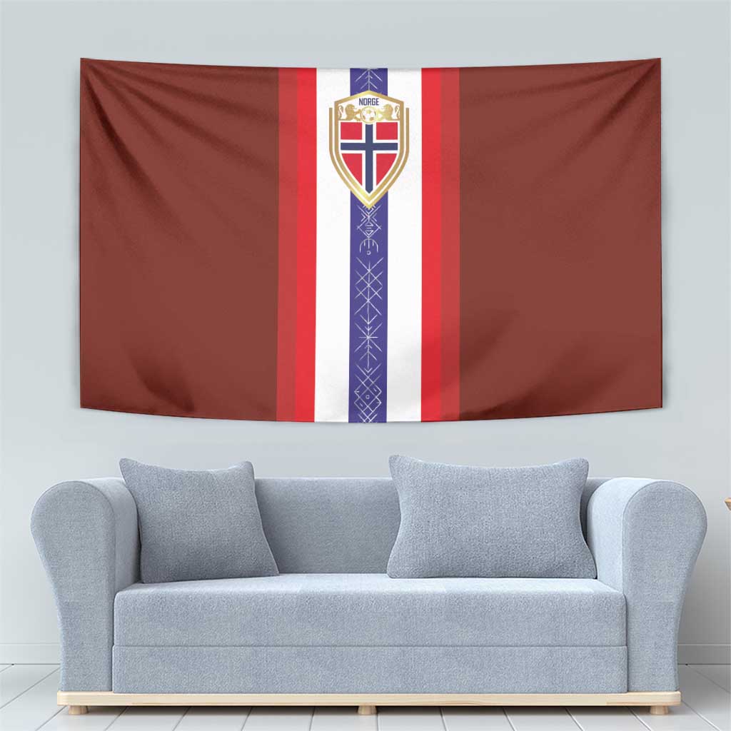 Norway Football Tapestry Norwegian Stripes-Viking Style - Wonder Print Shop