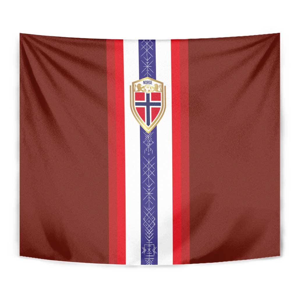 Norway Football Tapestry Norwegian Stripes-Viking Style - Wonder Print Shop
