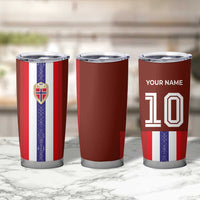 Custom Norway Football Tumbler Cup Norwegian Stripes-Viking Style - Wonder Print Shop