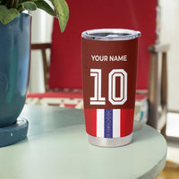 Custom Norway Football Tumbler Cup Norwegian Stripes-Viking Style - Wonder Print Shop