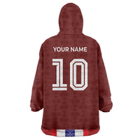 Custom Norway Football Wearable Blanket Hoodie Norwegian Stripes-Viking Style - Wonder Print Shop