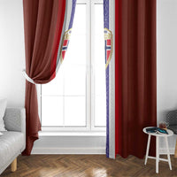 Norway Football Window Curtain Norwegian Stripes-Viking Style - Wonder Print Shop